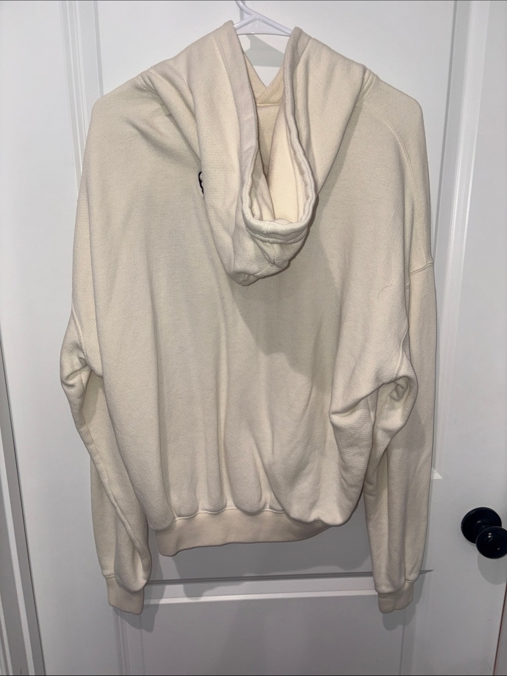 Boys Lie Cream Hoodie with Black Outline Logo - Picture 3 of 4